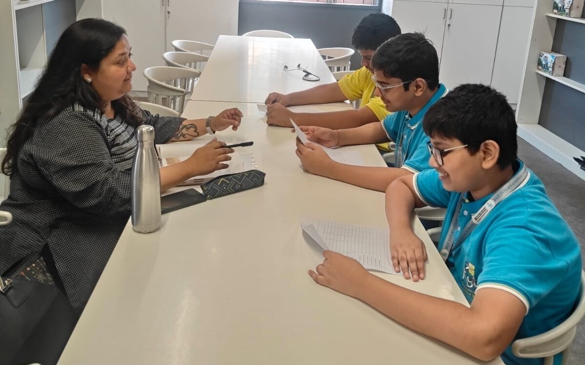 Students in wellbeing activity