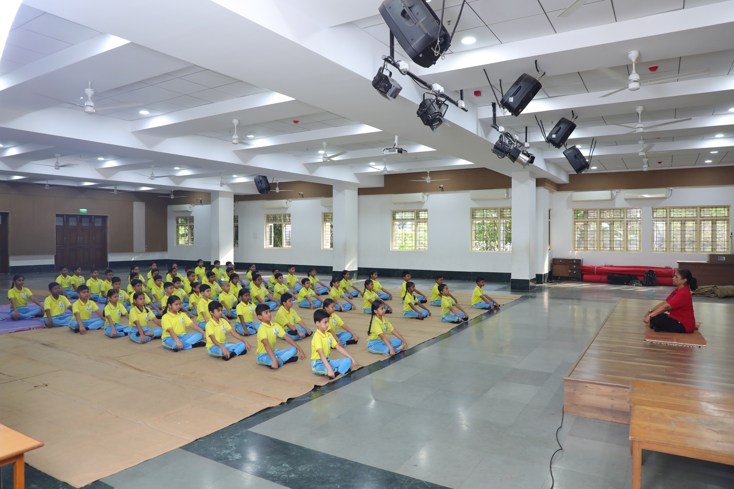 Students in activity hall